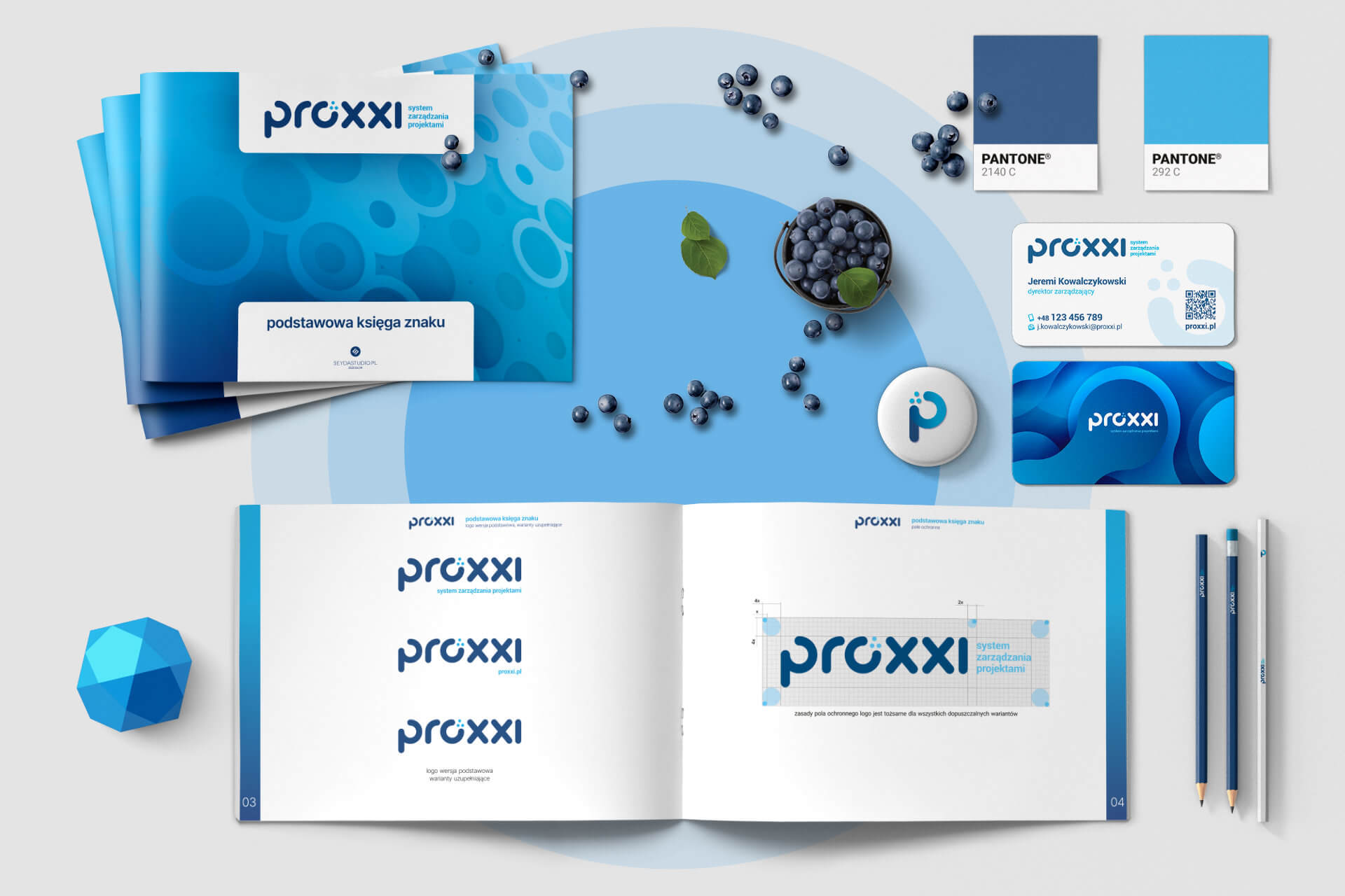 Proxxi - papier firmowy, wizytówki firmowe, notesy, koperty